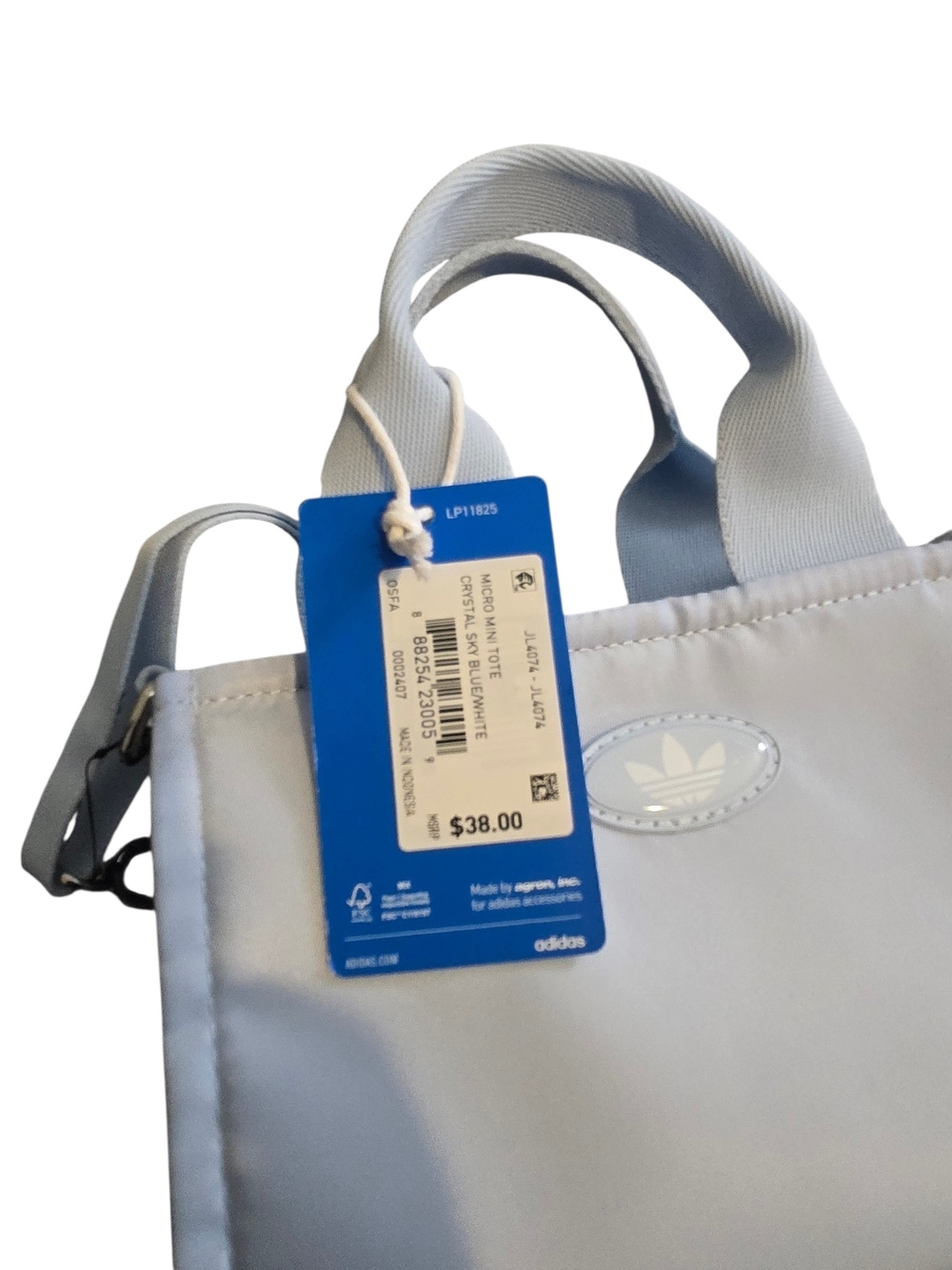 adidas Light Blue Mini Top-Handle Crossbody - Picture 3 of 6